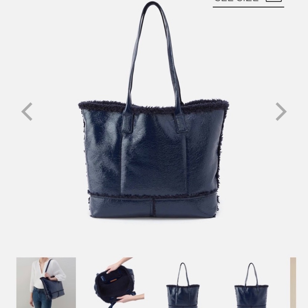 HOBO brand Shopper tote with sherling